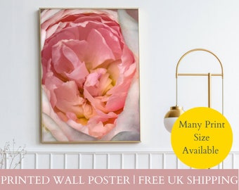 Pink Roses Wall Art, Rose Wall Decor, Rose Poster Print, Original Art Photography, Home Decorative Wall Art