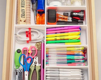 Modular Drawer Organizer (7x12) - Our Better Drawers system will banish junk from your home! Snaps to fit in seconds, rearrange anytime!