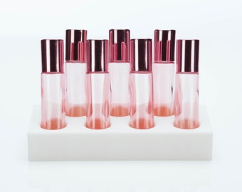 Elegant 10ml Perfume Tester Display Stand - Holds 7 Samples - 8 Color Options - Showcase Your Scents in Style!