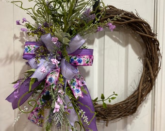 Lavender Grapevine Wreath