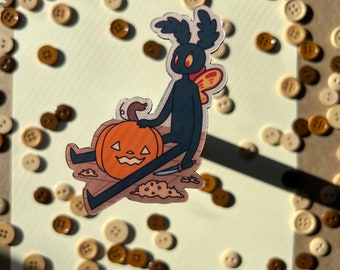 Halloween Mothman magnet