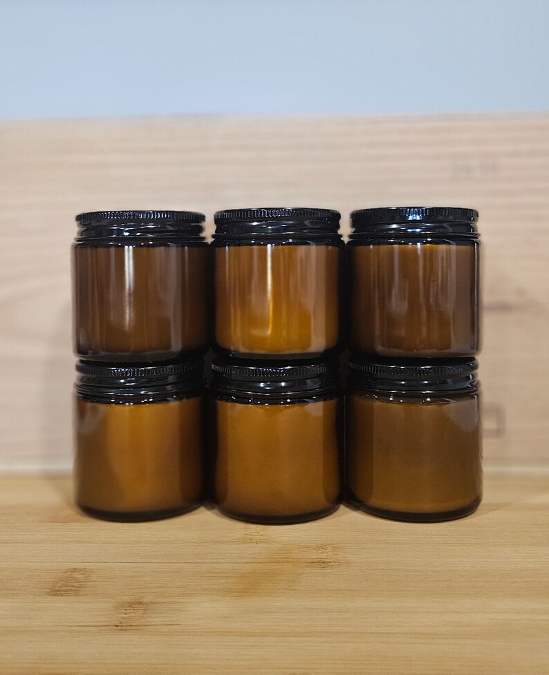 Bulk Candles Wholesale Candles 4oz 6 Pcs Black Lid Soy Wax No Label