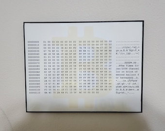 Bitcoin Genesis Block Tribute: The Times 03/Jan/2009 Framed Print