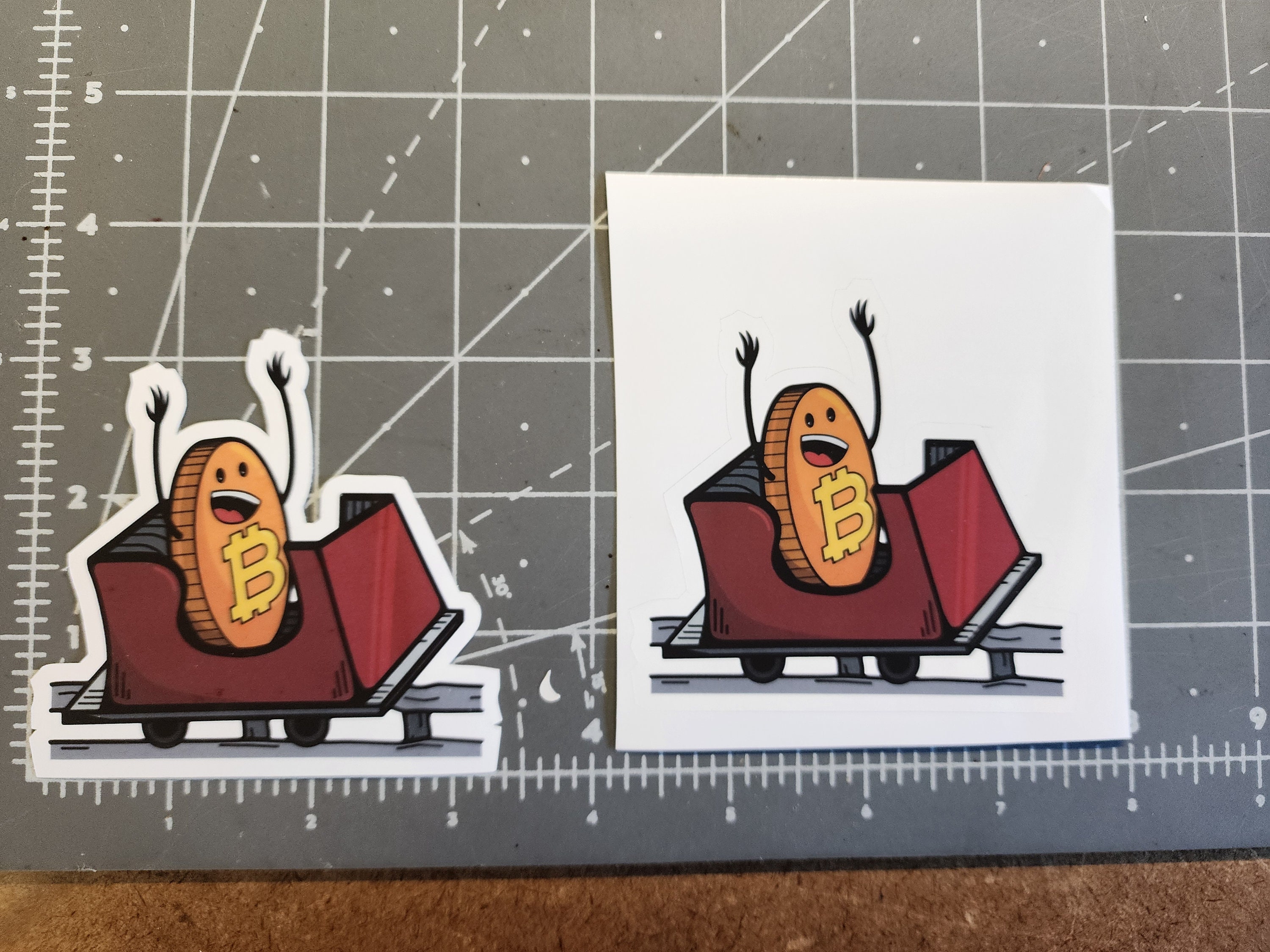 3-pack Bitcoin Rollercoaster Guy Vinyl Sticker - Etsy