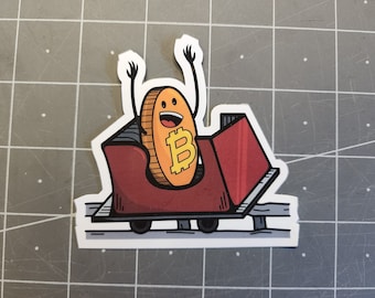 3-Pack Bitcoin Rollercoaster Guy Vinyl Sticker