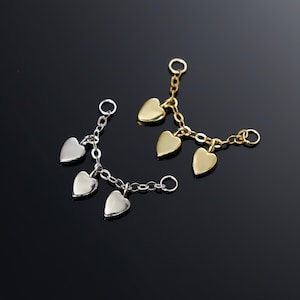Orecchino a catena industriale a forma di cuore - Catena per orecchini in oro - Gioielli da piercing - Orecchino a elica - Piercing a conchiglia - Pendente per Huggies e Hoop