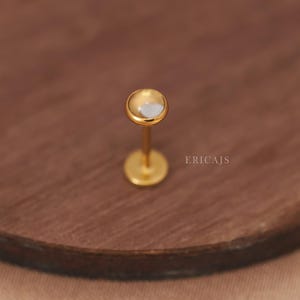 G23 Titanium - 16G 18G 20G Crystal Cartilage Piercing - Threadless Push Pin - Conch Stud - Helix  Piercing - Nap Earrings - Hypoallergenic