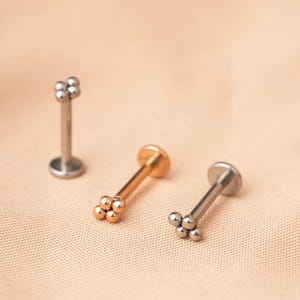Titanium Flat Back Stud | Small Bead Earring |Tiny Piercing Stud | Fits Most Ear Piercings | Lightweight Everyday Essential