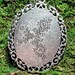 Floral Embroidered Design With Hidden Glow-in-the-dark Message Mounted ...