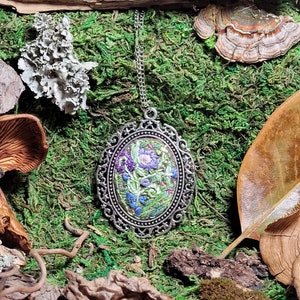 Floral Embroidered Design With Hidden Glow-in-the-dark Message Mounted ...
