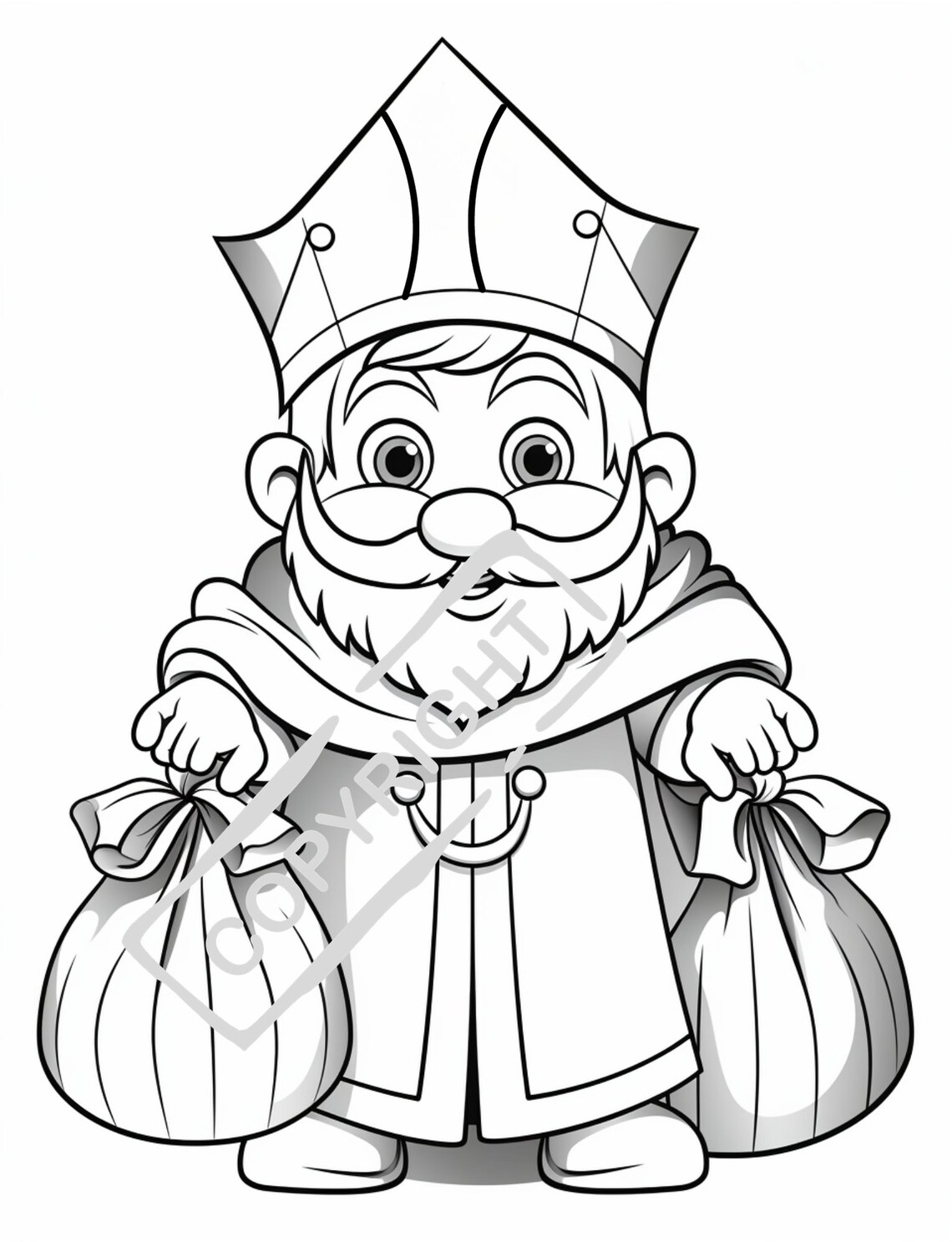Printable Sinterklaas Coloring Pages Set 2: Suitable for Toddlers