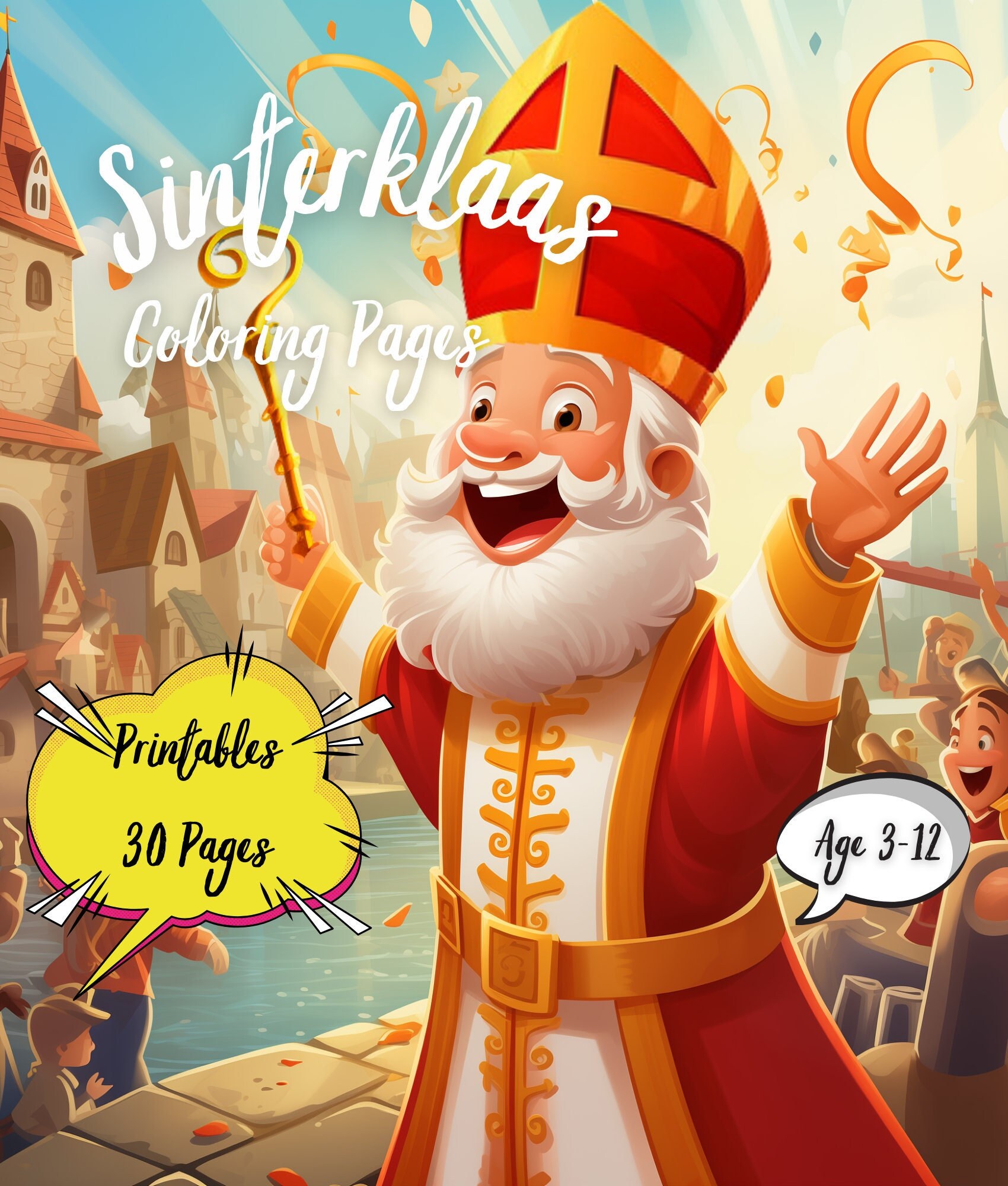 Printable Sinterklaas Coloring Pages Set 2: Suitable for Toddlers ...