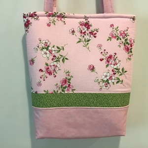 Porte-monnaie à fleurs roses, Porte-monnaie en fleurs de cerisier, Sac rose à imprimé jardin de fleurs, Porte-monnaie à bandoulière, Joli sac à main, Sac à bandoulière en toile