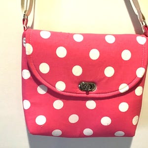 Porte-monnaie rose à pois, Porte-monnaie à pois rose, Sac rose imprimé à pois, Porte-monnaie à pois, Jolie sac à main rose, Cadeaux pour elle