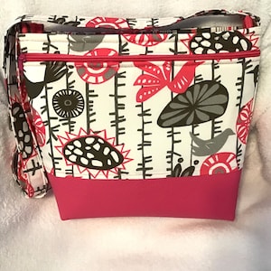 Cartera con estampado de pájaros de colores y piel vegana, cartera con pájaros rosa fuerte, bolso de hombro con pájaros rosa, regalos para amantes de los pájaros, regalos para ella, día de la madre
