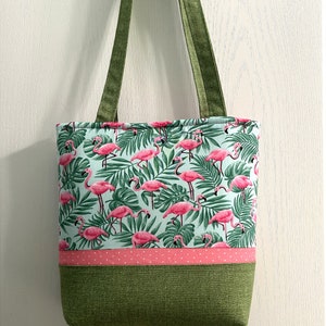 Pink Flamingo Purse, Flamingo Bag, Flamingo Gifts, Green and Pink Bag, Flamingo Collector, Pink Flaming Gifts, Gifs for Her, Mother&#39;s Day