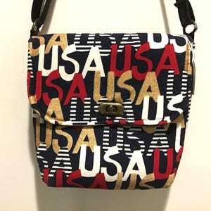 USA Crossbody Purse, Red White and Blue Purse, Stars and Stripes Crossbody, Fourth of July Purse, Patriotic Gifts, Americana Gift