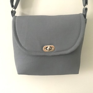 Porte-monnaie gris, Porte-monnaie gris avec intérieur imprimé, Porte-monnaie gris, Sac à main en toile grise, Cadeaux pour elle