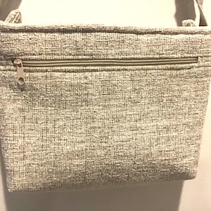 Cartera de tweed, bolso de tweed color canela, regalos para ella, bolsos de hombro, bolsos de mano, cartera de tweed color canela con cremallera, accesorios de tweed