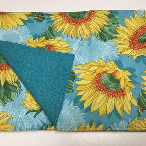 Sunflower Placemats - Various Colors, Sunflower, Table Decor, Spring Placemats, Summer Placemats, Floral Placemat, Home Decor, Yellow Flower