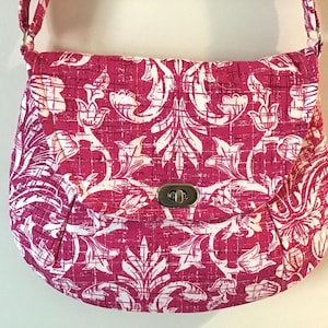 Porte-monnaie à fleurs rose, Porte-monnaie à fleurs, Sac rose à imprimé jardin de fleurs, Porte-monnaie à bandoulière, Joli sac à main, Bandoulière en toile, Cadeaux pour elle