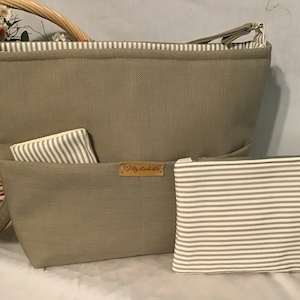 Large Beige Canvas Purse, Tote, or Laptop Bag, Tan Handbag, Tan Purse, Beige Purse, Gifts for Her, Gifts for Mom, Brown Purse, Taupe Purse
