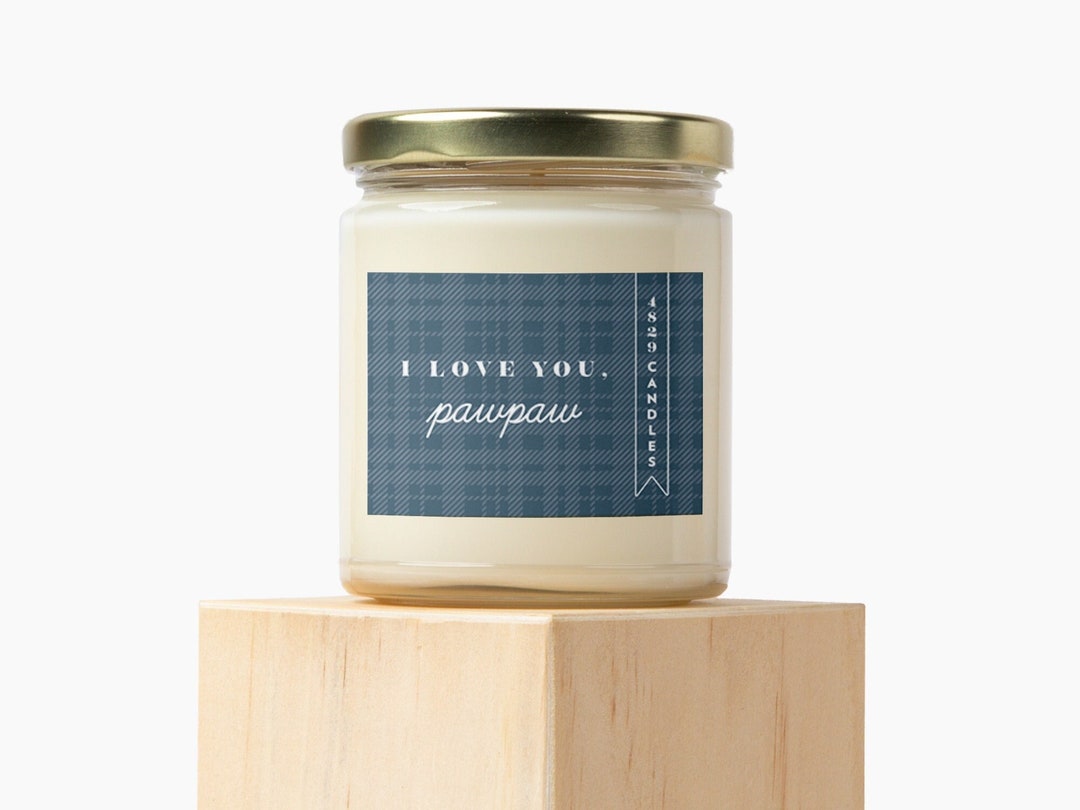 Grandfather Personalized Candle Grandpa Gift Custom Gift Etsy