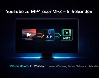 YouTube met MP4, YouTube-video voor Windows Desktop PC, Kein Wasserzeichen, Keine Werbung, Virenfrei