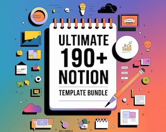 Ultieme 190+ Notion-sjabloonbundel | Notion-sjablonen voor bedrijven, productiviteit, persoonlijke groei en organisatie met master-resellrechten
