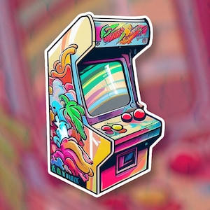 80&#39;s Arcade Game Sticker