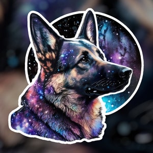German Shepard Sticker | Dog Art | Dog Sticker | Animal Decal | AI Art
