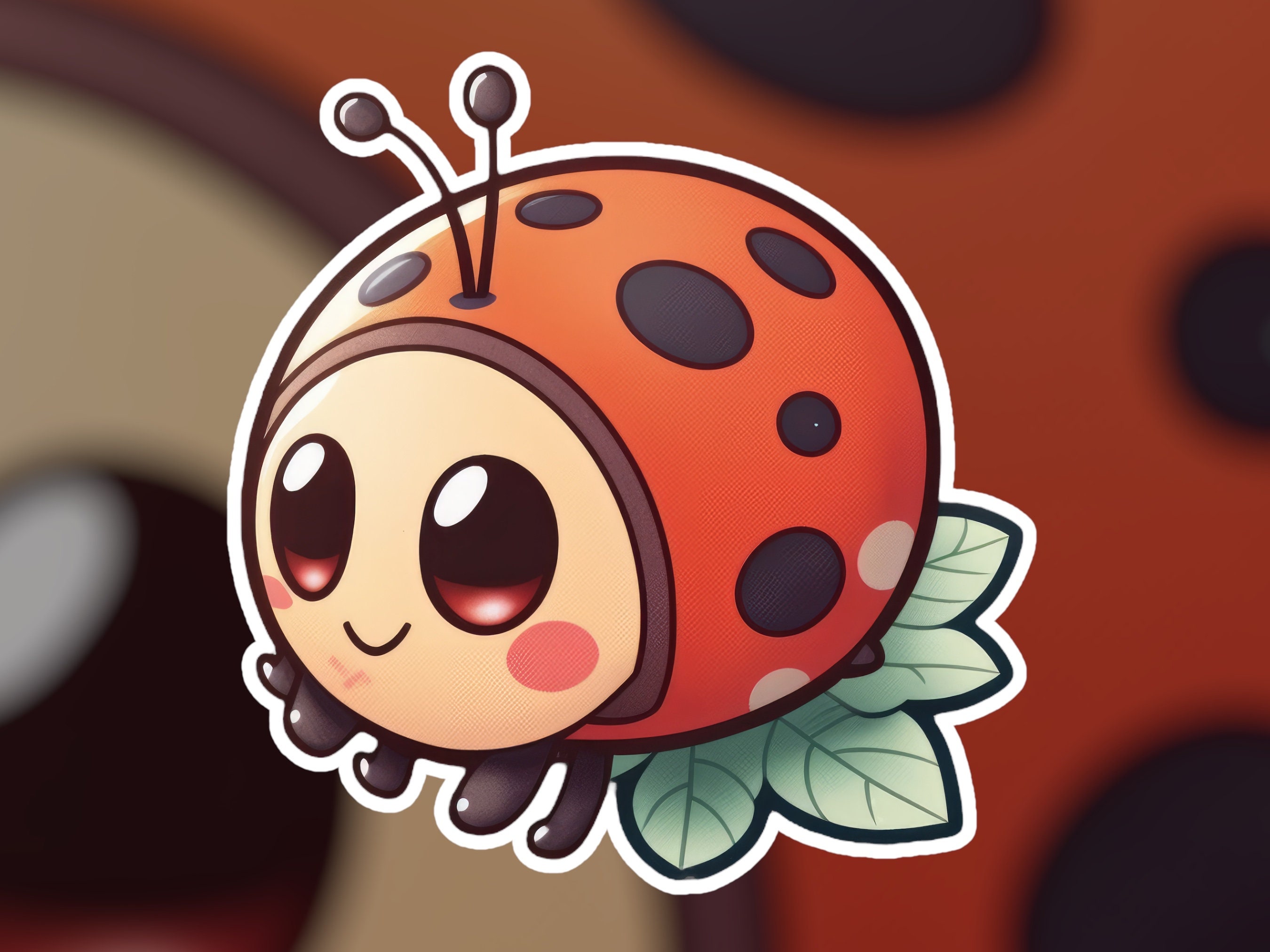 Seven Star Ladybug Stickers Insect Animal Stickers Y Cute - Temu