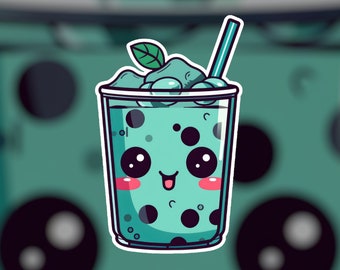 Kawaii Boba Tea Sticker | Cute Kawaii Sticker |