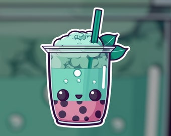 Kawaii Boba Tea Sticker | Cute Kawaii Sticker | Food and Drink