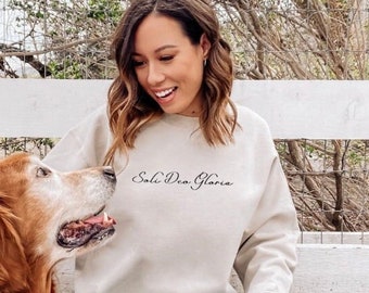 Soli Deo Gloria sweatshirt Glory to God sweatshirt Protestant reformed theology sweatshirt Christian apparel reformed 5 solas sweatshirt