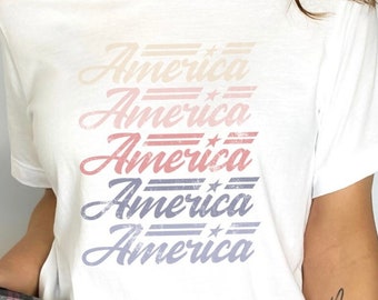 America shirt 4th of July tee Independence Day shirt Patriotic apparel American patriot shirt Fourth of July t shirt America crewneck shirt