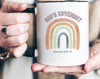 Gods covenant mug Gods promise mug Genesis 9:13 mug bible verse coffee mug God keeps His promises mug 15oz