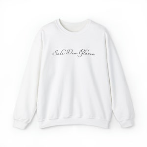 Soli Deo Gloria sweatshirt Glory to God sweatshirt Protestant reformed theology sweatshirt Christian apparel reformed 5 solas sweatshirt image 5