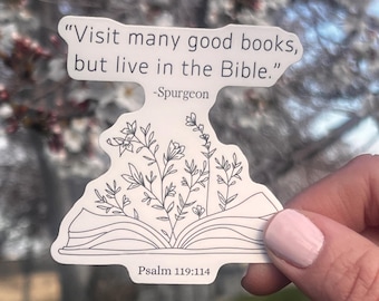 Biblical Womanhood Sticker for Her Charles Spurgeon Quote Sticker Reformed Christian Scripture Sticker Psalm 119 Womens Ministry Small Gift
