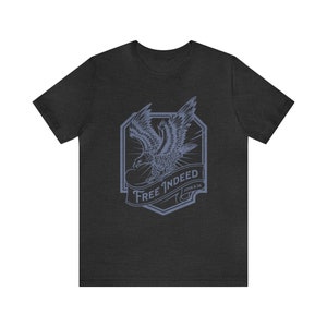 Free indeed Christian t shirt Father's Day gift shirt for him Christian apparel Freedom in Christ shirt John 8:36 bible study gift shirt image 4