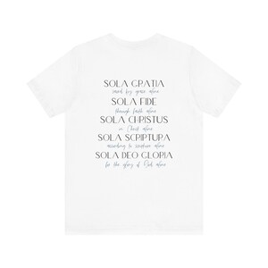 Christian 5 solas shirt reformed theology t shirt bible study gift tee Reformation Day shirt Biblical Christian apparel t shirt theologian image 9