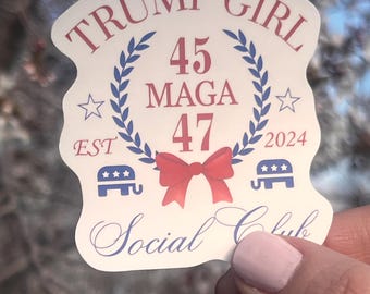 Trump 2024 Sticker Trump Girl Sticker Donald Trump 2024 Conservative Girl Shirt Trump for President Sticker Trendy Trump 2024 Republican