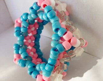 Premade Trans Pride Star Cuff