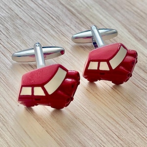 Red Mini Car Cufflinks