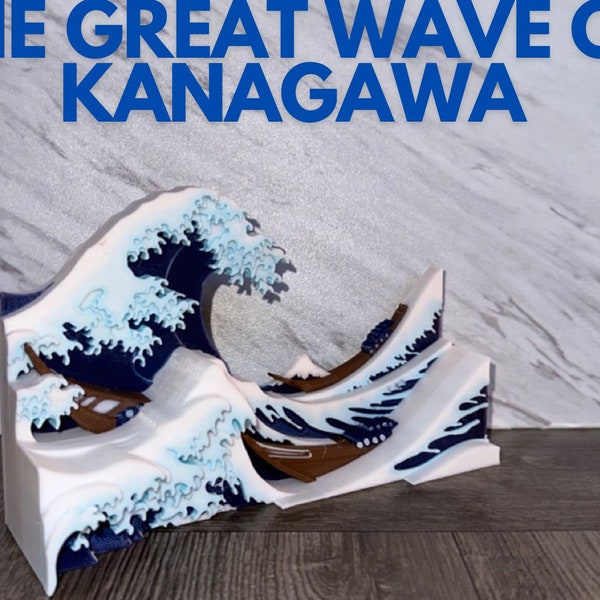 3d Printed Great Wave of Kanagawa 3-Dimensional Model