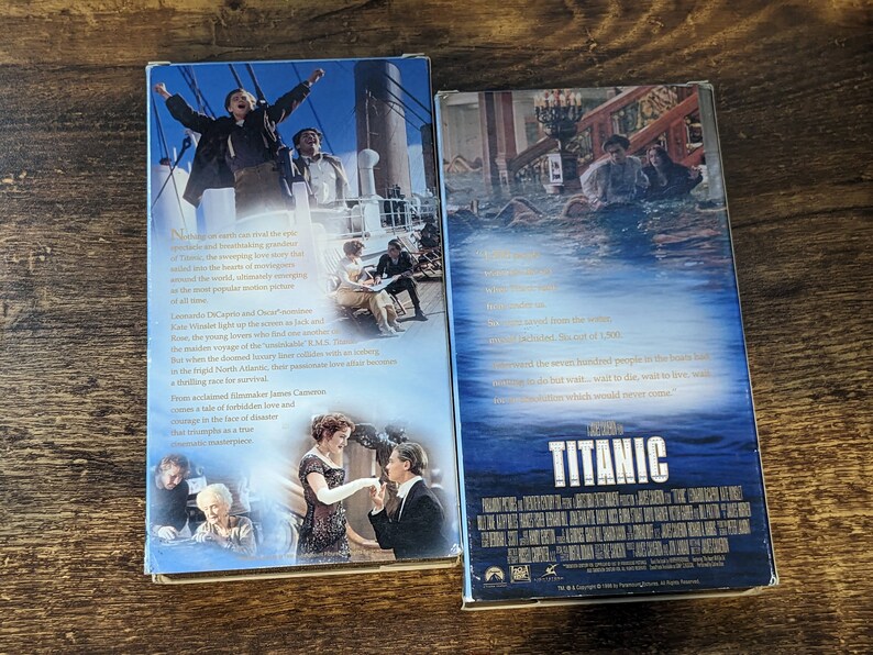 Titanic VHS 2pack Tape Set Leonardo Dicaprio Kate Winslet Etsy Canada