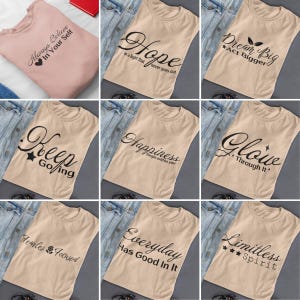 Pacote SVG/PNG Palavras inspiradoras presente personalizado Camiseta saúde mental Camiseta DIY Designs motivacionais para canecas Presente para ela