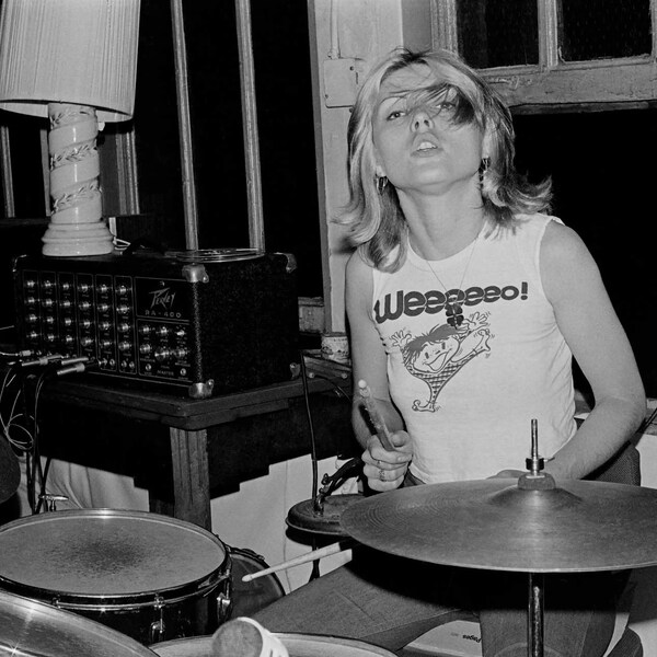 Blondie Debbie Harry Playing Drums Poster 13x19"