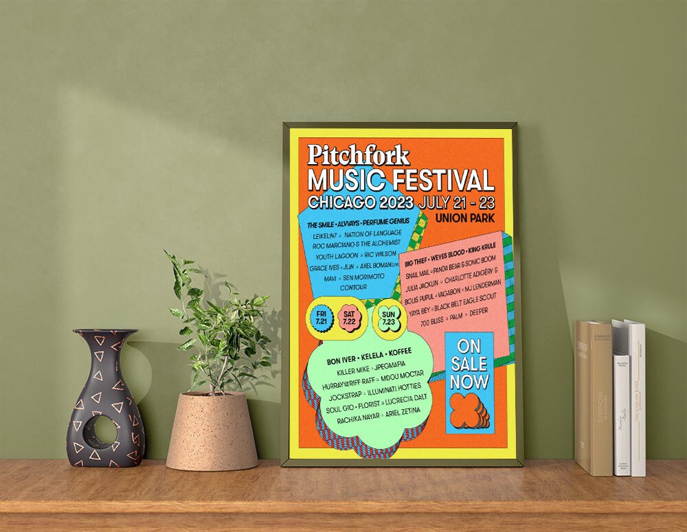 Pitchfork Music Festival Chicago 2023 Poster Etsy