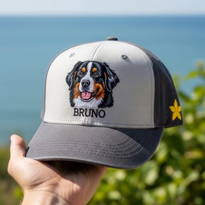 Custom Embroidered Pet Portrait Hat from Photo, Personalized Dog & Cat Baseball Cap, Unique Pet Lover Gift, Dog Mom Cat Dad Cap